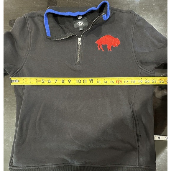 NFL X Darius Rucker Buffalo Bills Sweatshirt 1/4 Zip Mens Black Medium - Picture 7 of 8